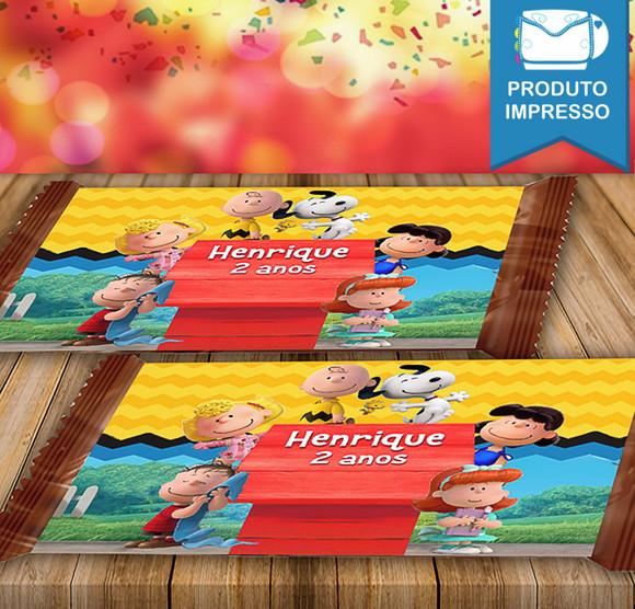 Adesivo Barra de Chocolate Snoopy e Charlie Brown