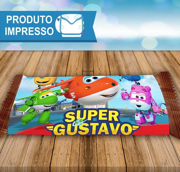 Adesivo Barra de Chocolate Super Wings