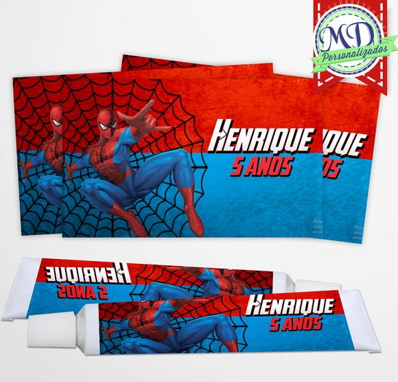 Adesivo Bisnaga Brigadeiro Homem Aranha
