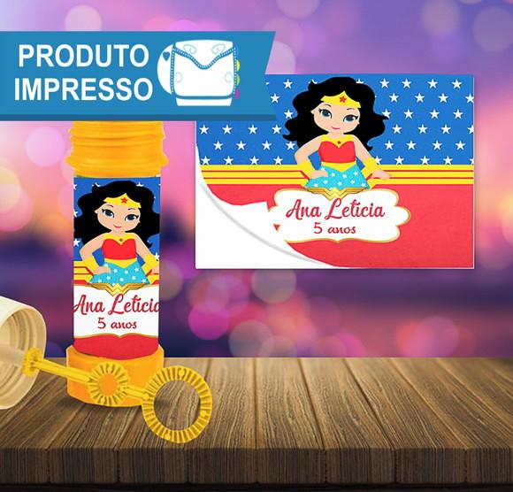 Adesivo Bolha de Sabão Mulher Maravilha