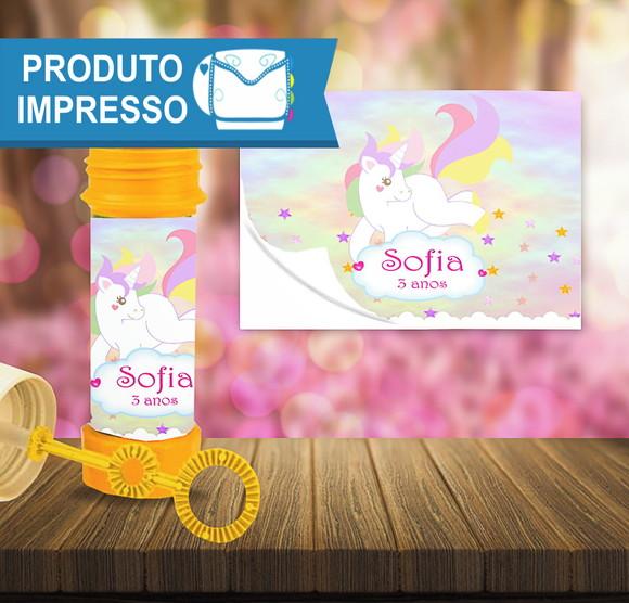 Adesivo Bolha de Sabão Unicórnio