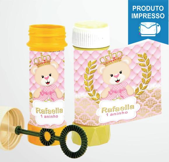 Adesivo Bolha de Sabão Ursinha Princesa