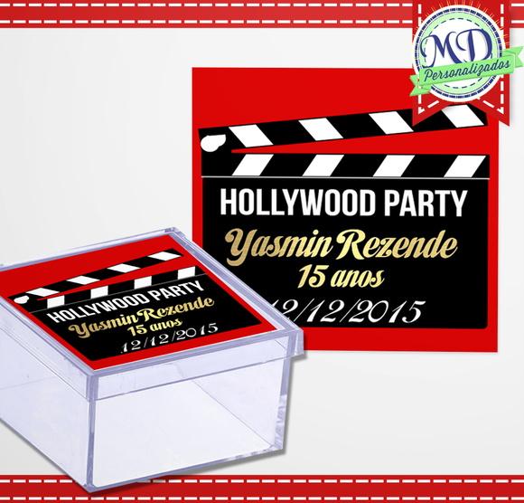 Adesivo Caixinha Hollywood Party