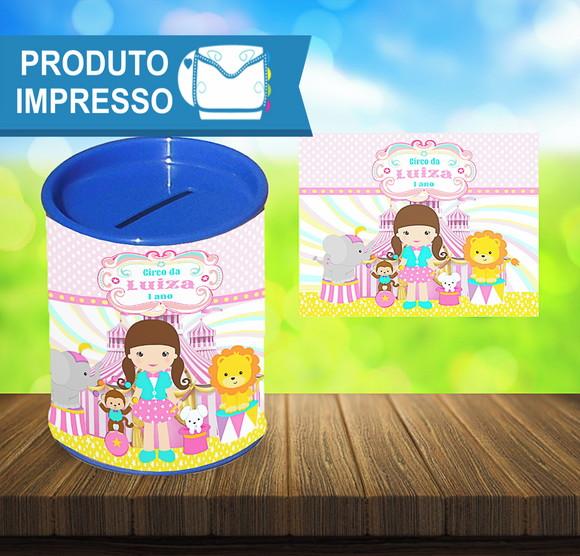 Adesivo Cofre Circo Menina Rosa