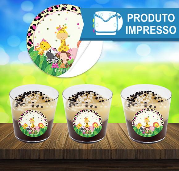 Adesivo Copinho de Brigadeiro Safari Menina