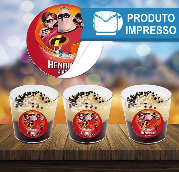 Adesivo Copinho de Brigadeiro Os Incríveis