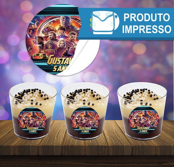 Adesivo Copinho de Brigadeiro Vingadores Guerra Infinita