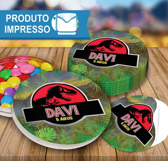 Adesivo de Latinha Jurassic Park