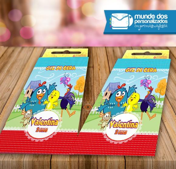 Adesivo Giz de Cera Galinha Pintadinha