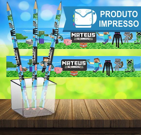 Adesivo Lápis Minecraft