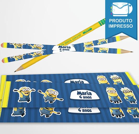 Adesivo Lápis Minions