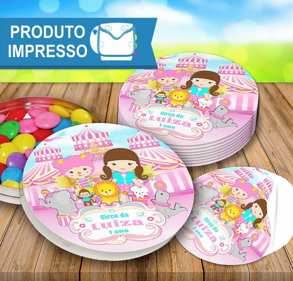Adesivo Latinha Circo Rosa