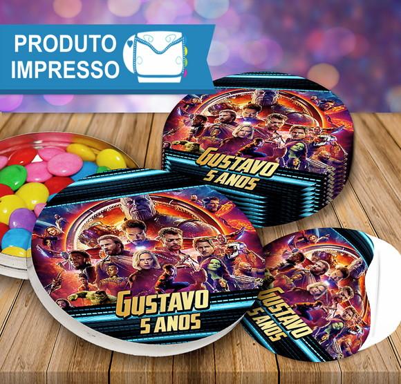 Adesivo Latinha Herois Vingadores