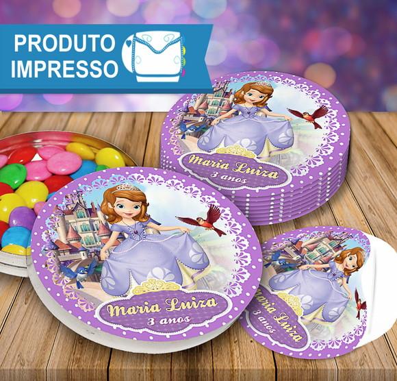 Adesivo Latinha Princesinha Sofia