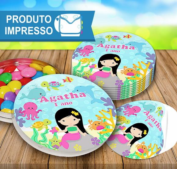 Adesivo Latinha Sereia Cute