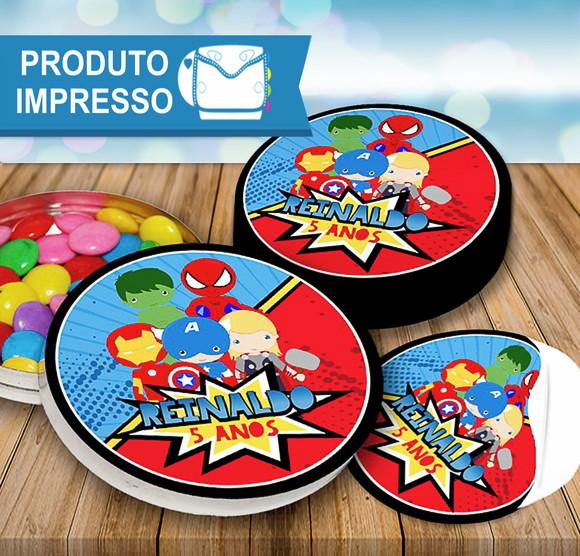 Adesivo Latinha Vingadores Cute