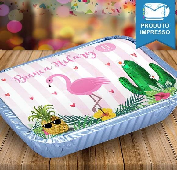 Adesivo Marmitinha Flamingo