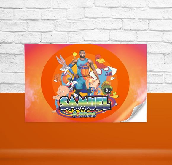 Adesivo Multi Uso Retangular SPACE JAM