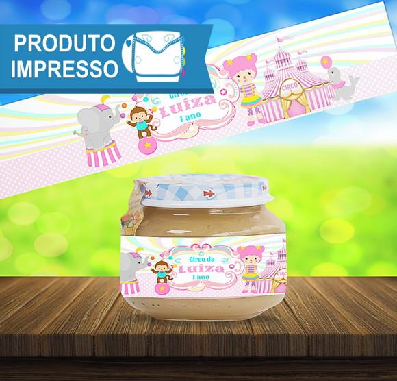 Adesivo Papinha Circo Menina Rosa