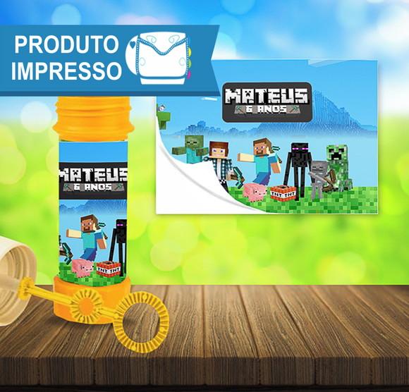 Adesivo para Bolha de Sabão Minecraft