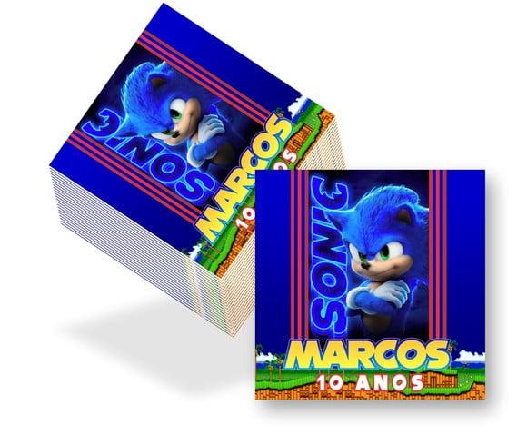 Adesivo Para Caixinha Acrilica 5x5 Sonic