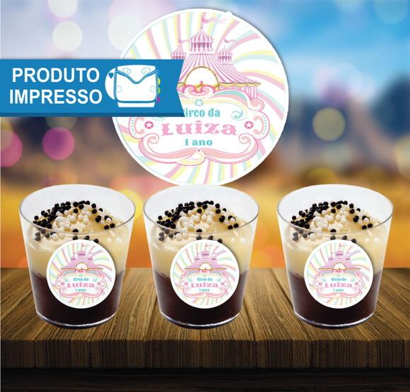 Adesivo para Copinho Circo Menina Rosa