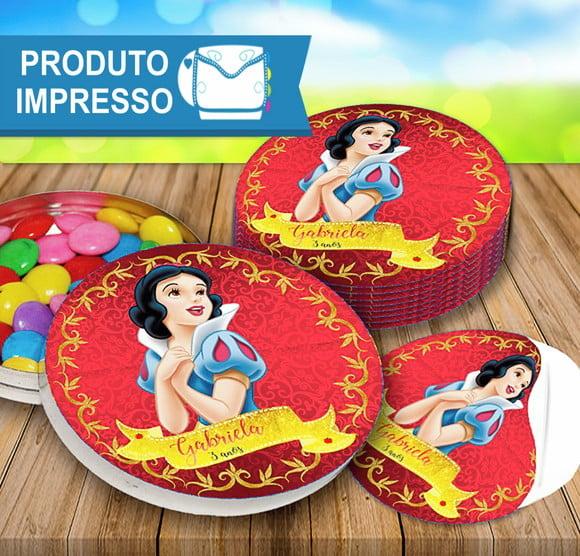 Adesivo para Latinha Branca de Neve