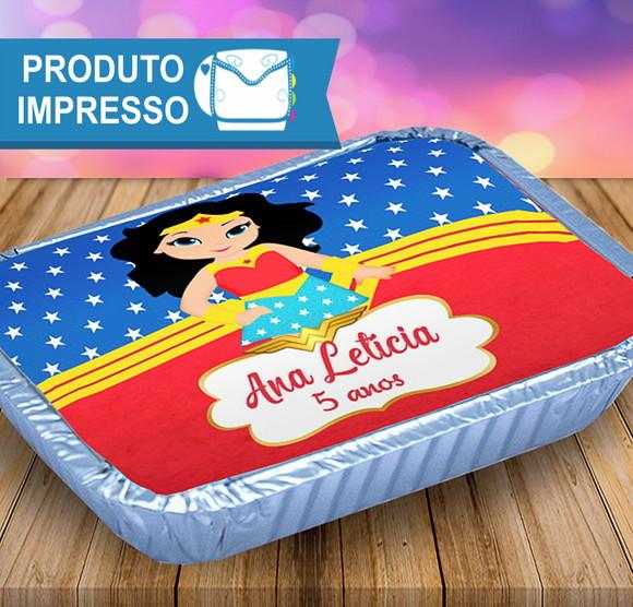 Adesivo para Marmitinha Mulher Maravilha