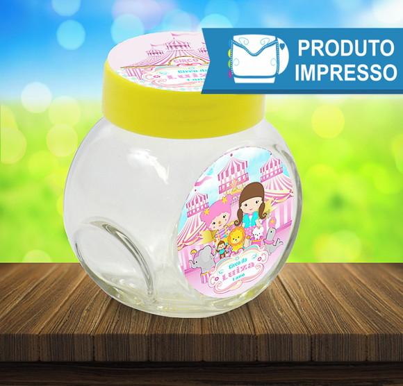 Adesivo para Mini Baleiro Circo Menina Rosa