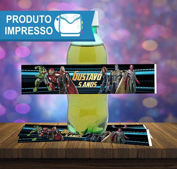 Adesivo para Refrigerante do Vingadores Guerra Infinita