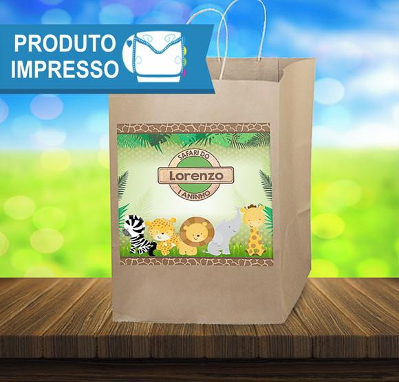 Adesivo para Sacola Animais do Safari