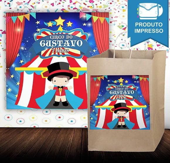 Adesivo para Sacola Circo Menino
