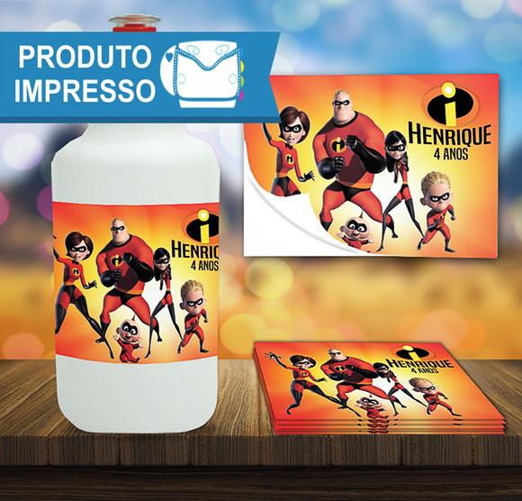Adesivo para Squeeze Os Incríveis
