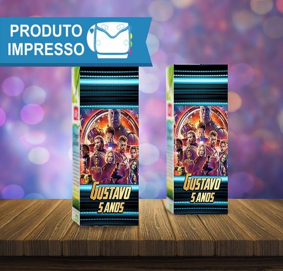 Adesivo para Suco Vingadores Guerra Infinita 200ml