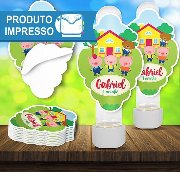 Adesivo para Tubete os Três Porquinhos