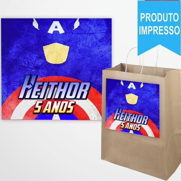 Adesivo Sacola Capitão América