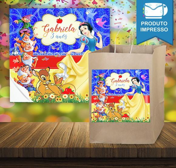 Adesivo Sacola Branca de Neve