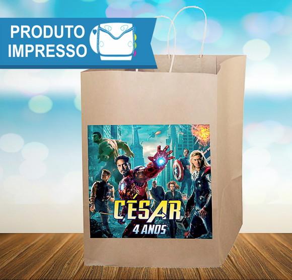 Adesivo Sacola Herois Vingadores Personalizado
