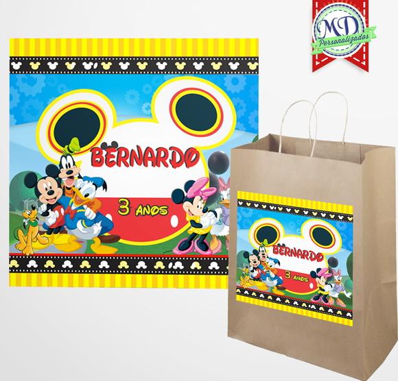Adesivo Sacola Turma do Mickey