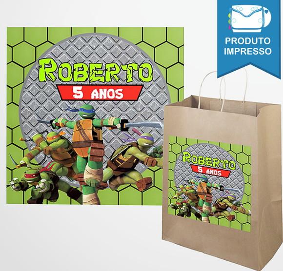 Adesivo Sacola Tartarugas Ninja