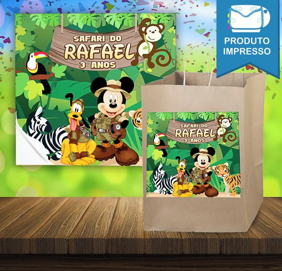 Adesivo Sacolinha Mickey Safari
