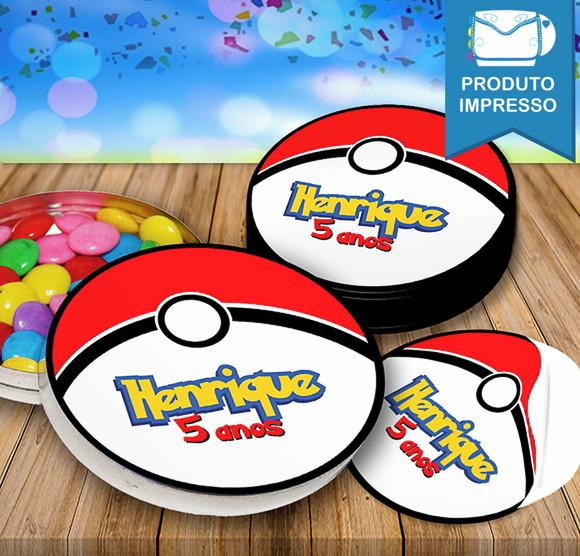 Adesivos Latinha Pokemon