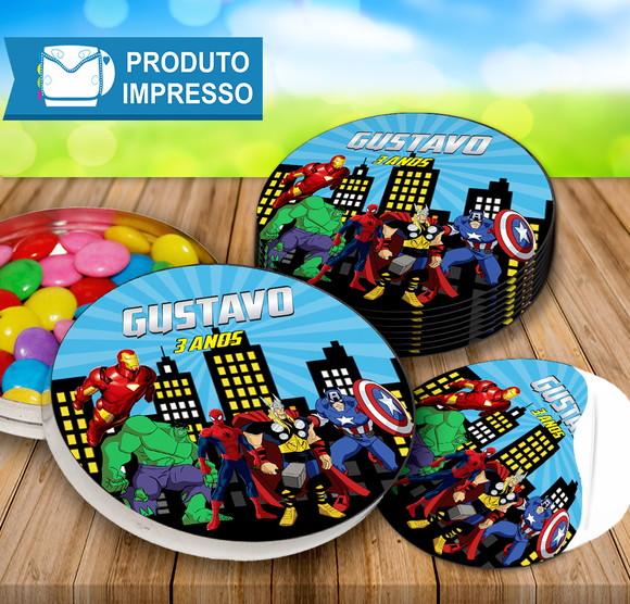 Adesivos para Latinha Vingadores