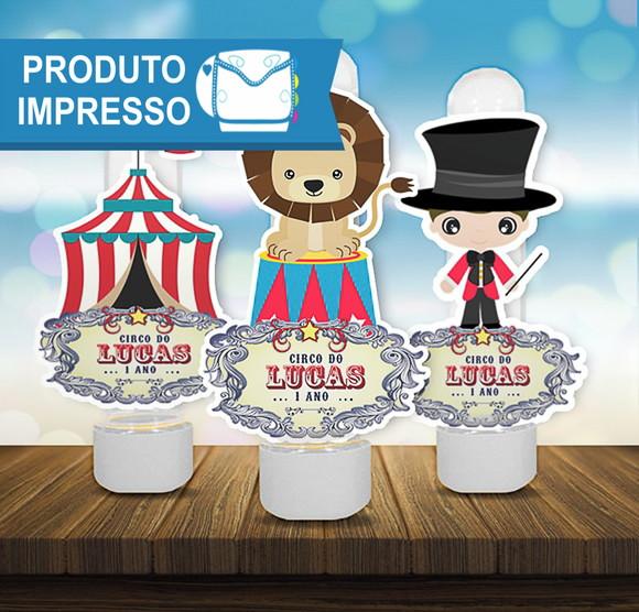 Aplique Personalizado para Tubete Circo Vintage