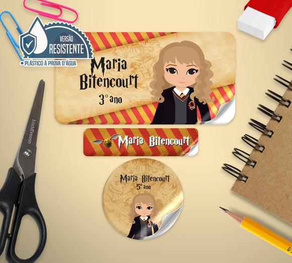 Etiqueta Escolar Harry Potter Hermione 5 - 120 unid VINIL