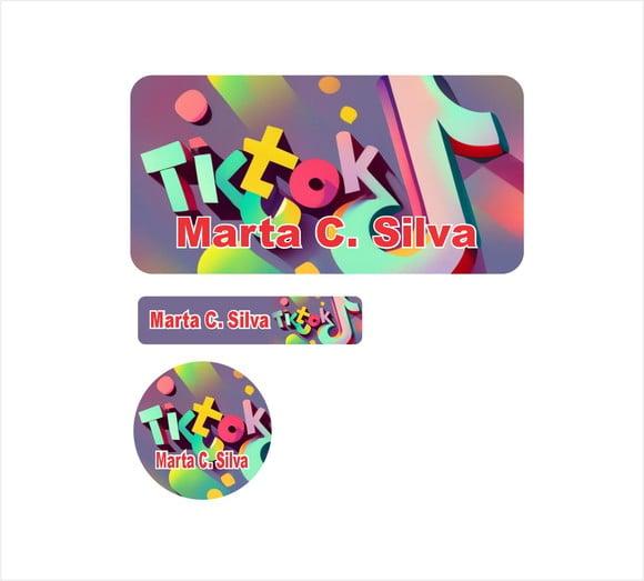 Etiqueta Escolar Tik Tok - Kit 120