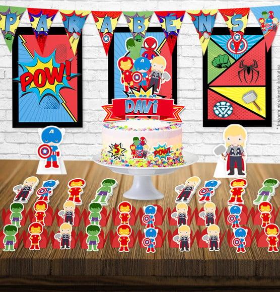 Kit aniversário Heróis