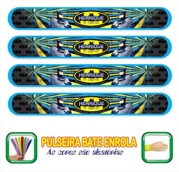 Pulseira Bate Enrola Personalizada Batman - Mod 01