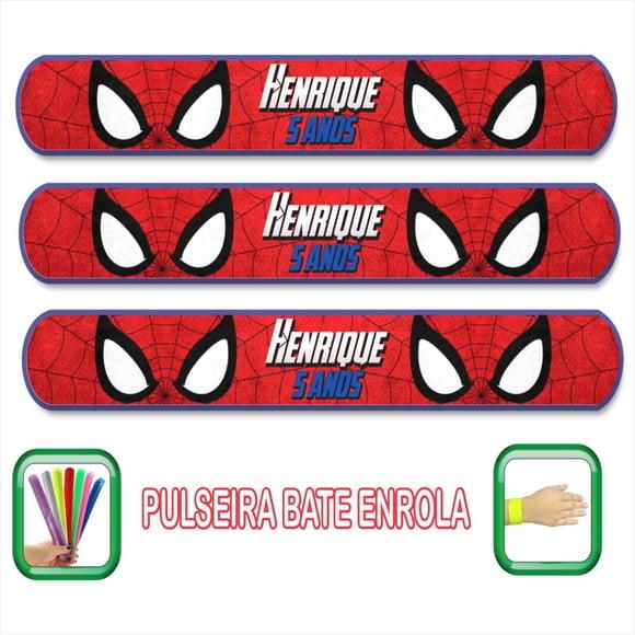 Pulseira Bate Enrola Personalizada Homem Aranha Mod01