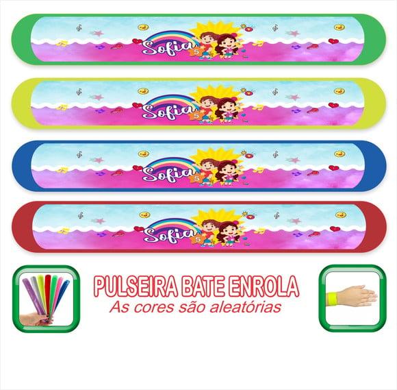 Pulseira Bate Enrola Personalizada Maria Clara e Jp Mod01